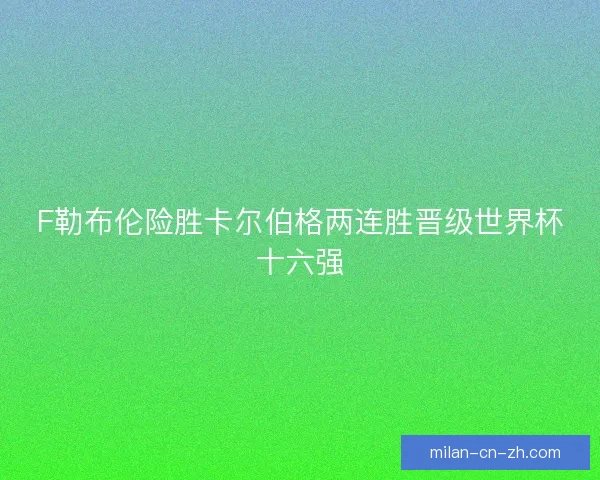 F勒布伦险胜卡尔伯格两连胜晋级世界杯十六强