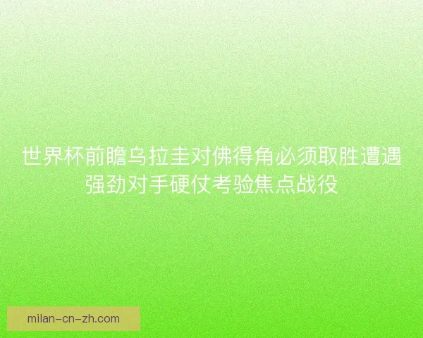 世界杯前瞻乌拉圭对佛得角必须取胜遭遇强劲对手硬仗考验焦点战役 世界杯前瞻乌拉圭对佛得角必须取胜遭遇强劲对手硬仗考验焦点战役